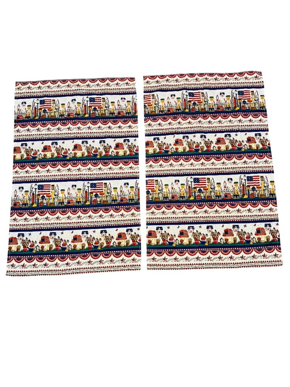 Garden Americana Rectangle Table Cover Panels By Deb Strain - Set Of 2